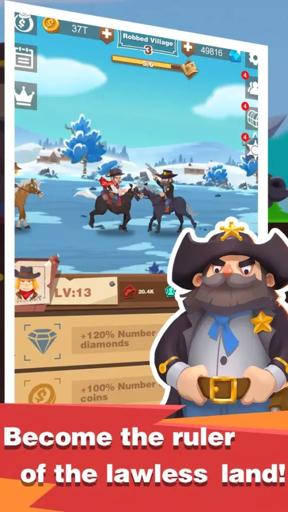Capturas de tela do Outlaws: Wild West