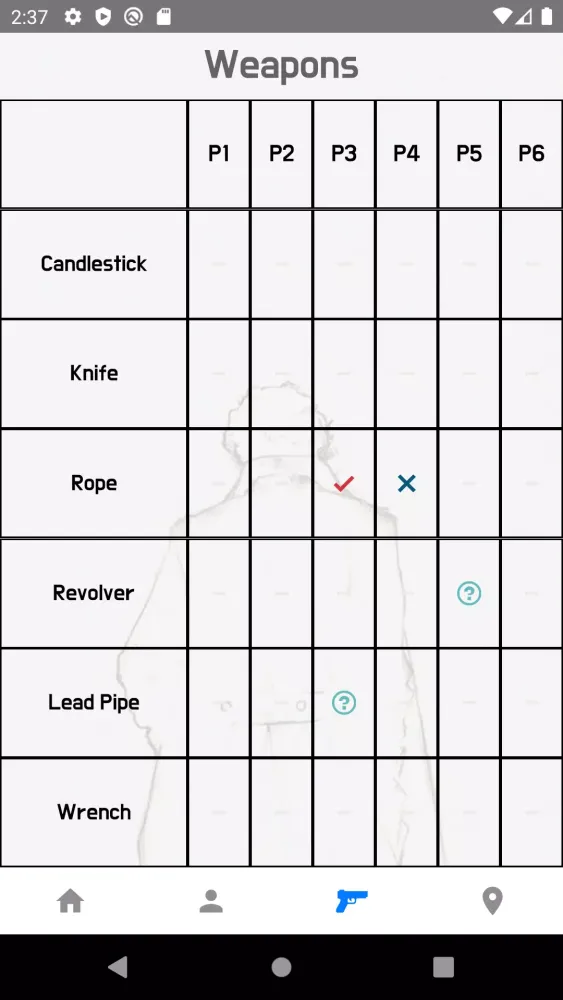 Detective Notes for Cluedo(Clu Screenshots