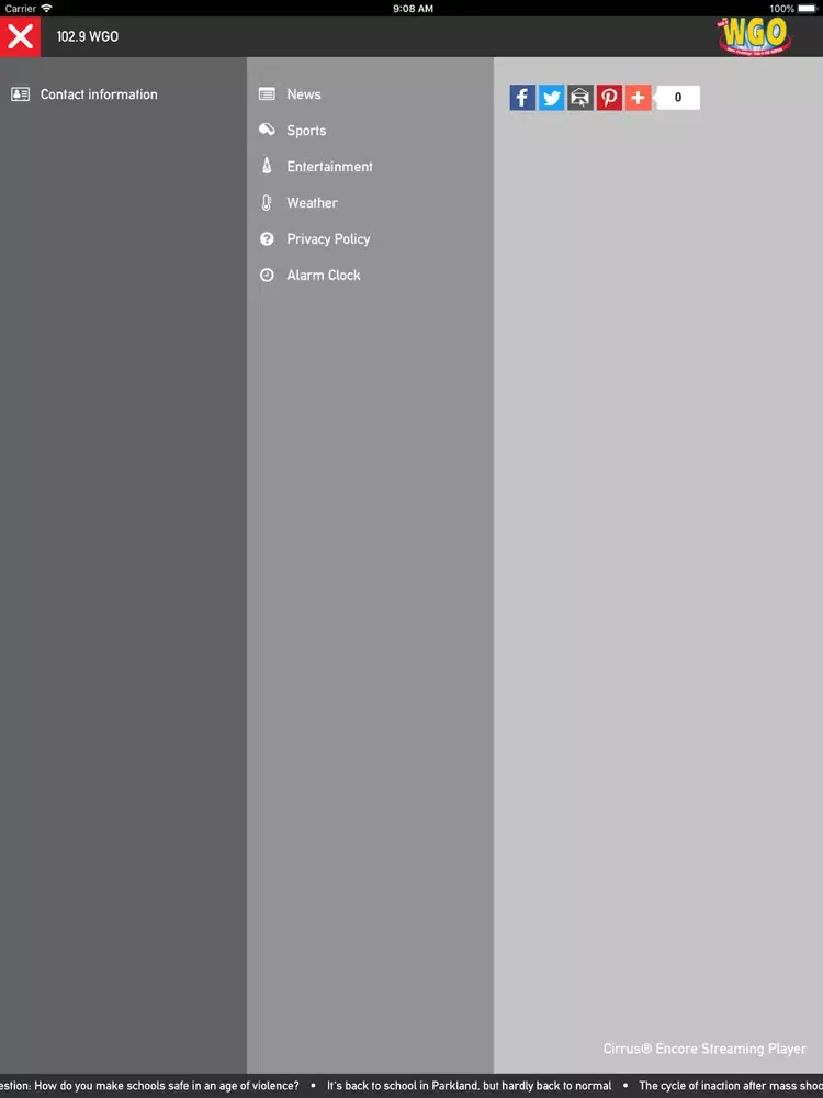 Screenshot di 102.9 WGO iPad 