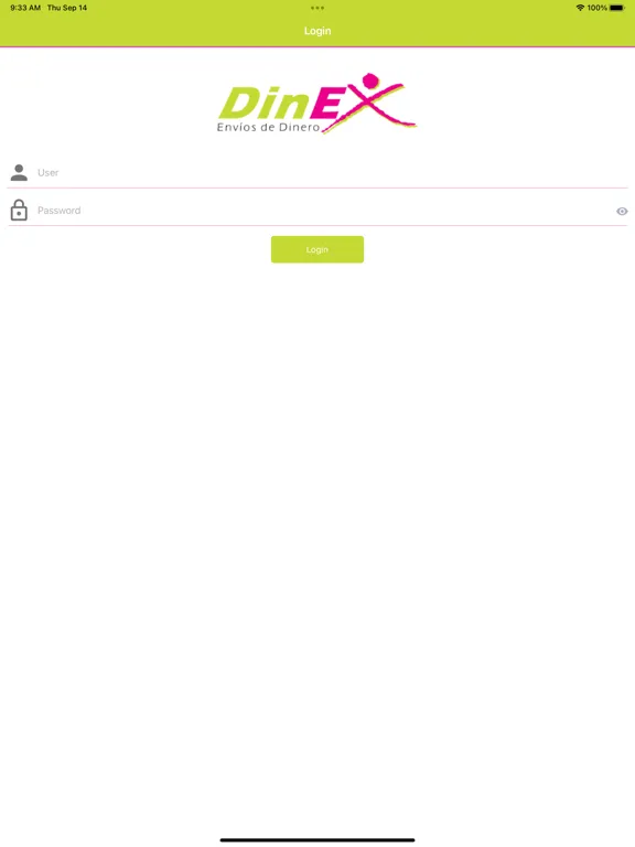 Ảnh chụp màn hình của Dinex Envíos Agente iPad 