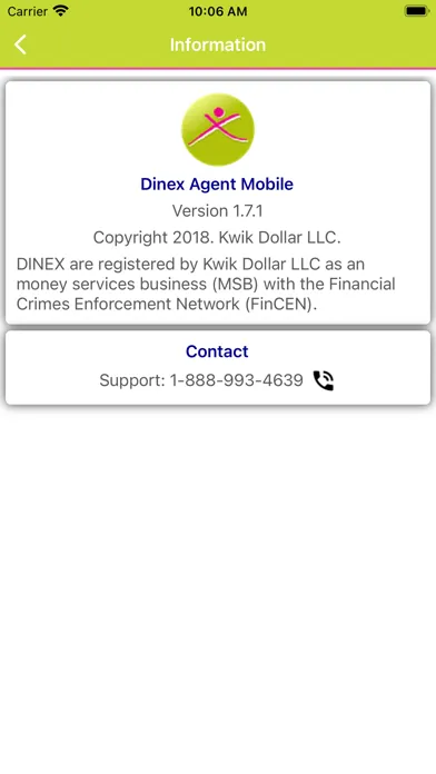 Ảnh chụp màn hình của Dinex Envíos Agente