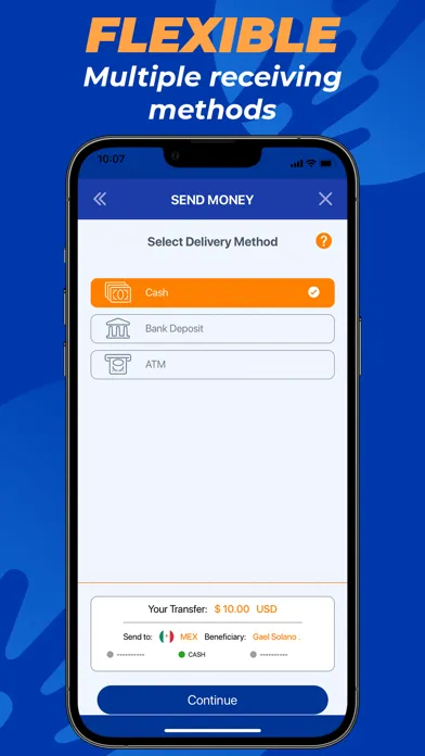 Ảnh chụp màn hình của Envios.com Money Transfer