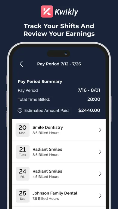 Kwikly - Dental Staffing 스크린샷