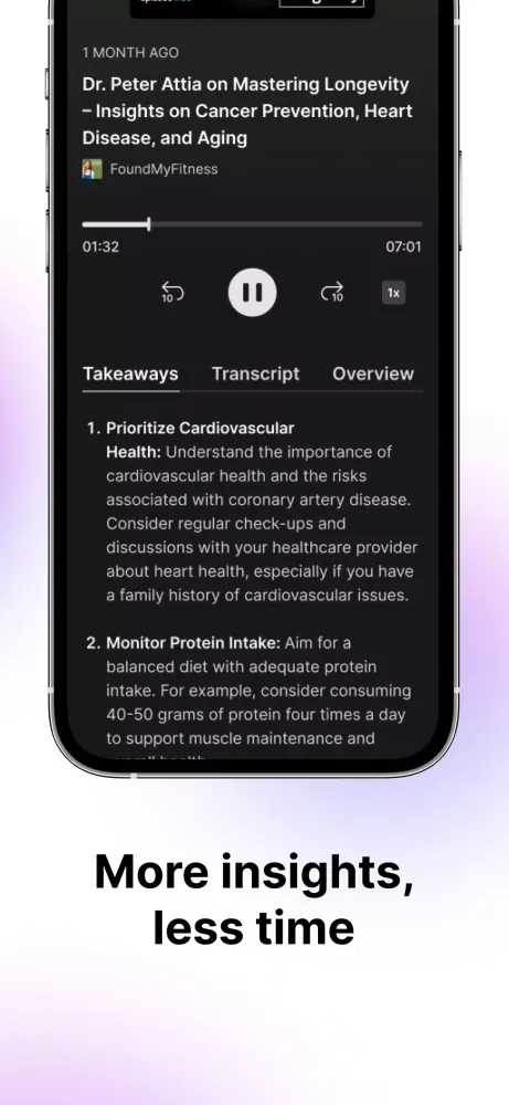 Zrzuty ekranu Kwip AI: Podcast Insights Fast