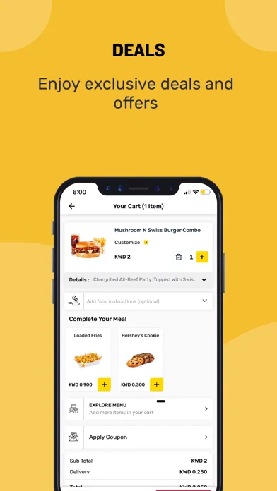 Ảnh chụp màn hình của Hardee's Kuwait