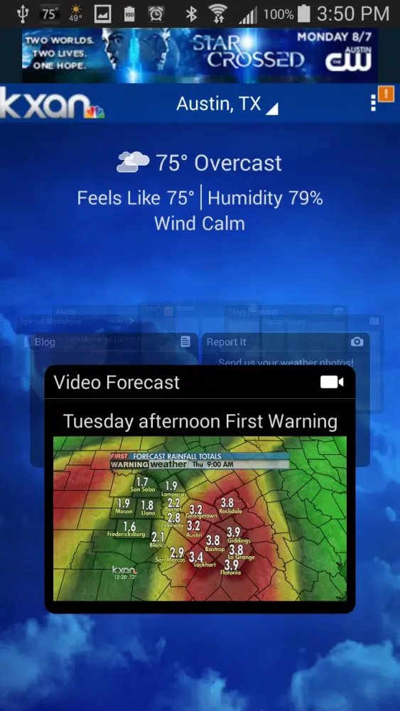 KXAN Weather Ekran Görüntüleri