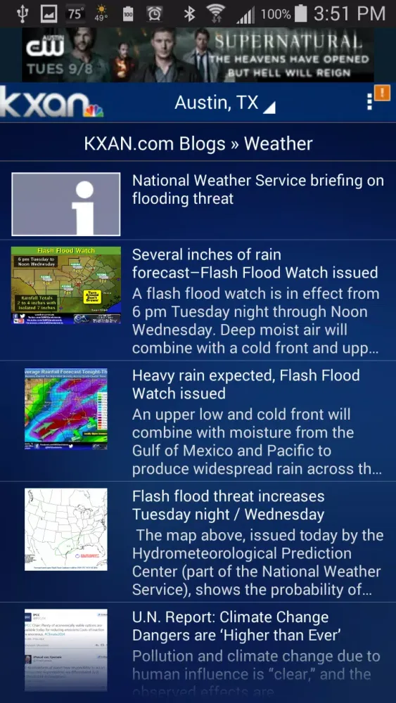 KXAN Weather Ekran Görüntüleri