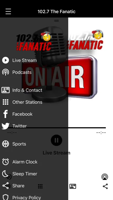 Capturas de tela do 102.7 The Fanatic