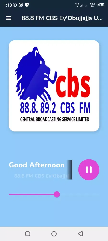 88.8 FM CBS EyObujjajja Uganda Screenshots