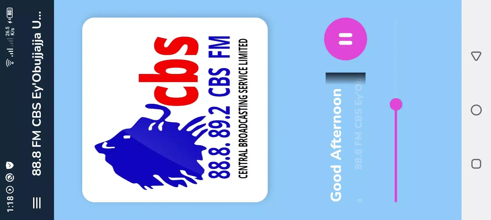 88.8 FM CBS EyObujjajja Uganda Screenshots