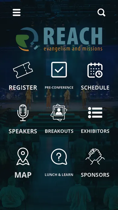 Ảnh chụp màn hình của REACH Evangelism Missions Conf