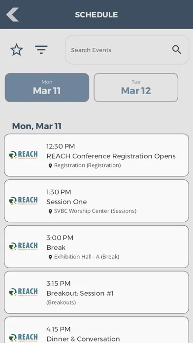 Ảnh chụp màn hình của REACH Evangelism Missions Conf