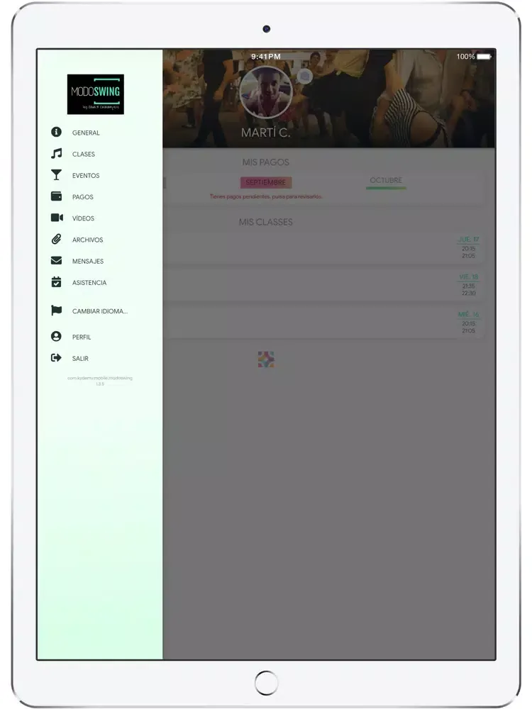 Capturas de pantalla de Modo Swing iPad 
