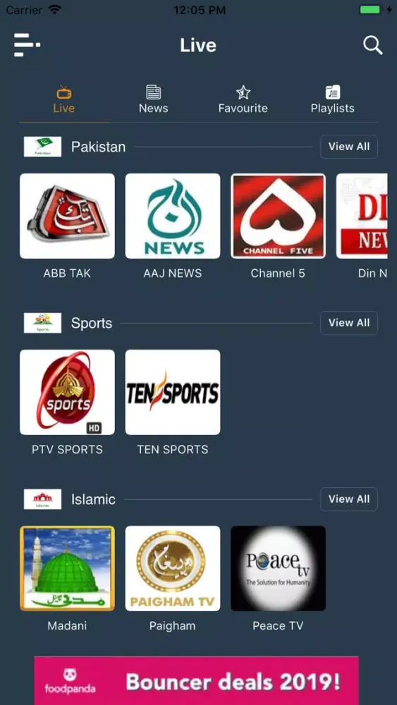 Tangkapan skrin Live Sports TV Streaming HD