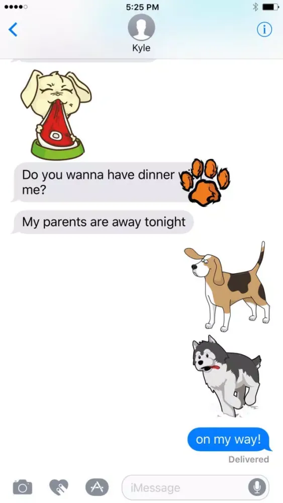 ภาพหน้าจอของ Chat Dogs: Puppy Stickers for iMessage Texting
