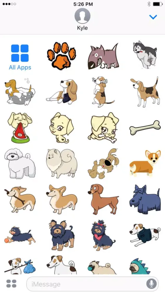 ภาพหน้าจอของ Chat Dogs: Puppy Stickers for iMessage Texting