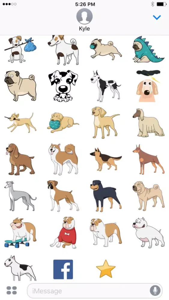 ภาพหน้าจอของ Chat Dogs: Puppy Stickers for iMessage Texting