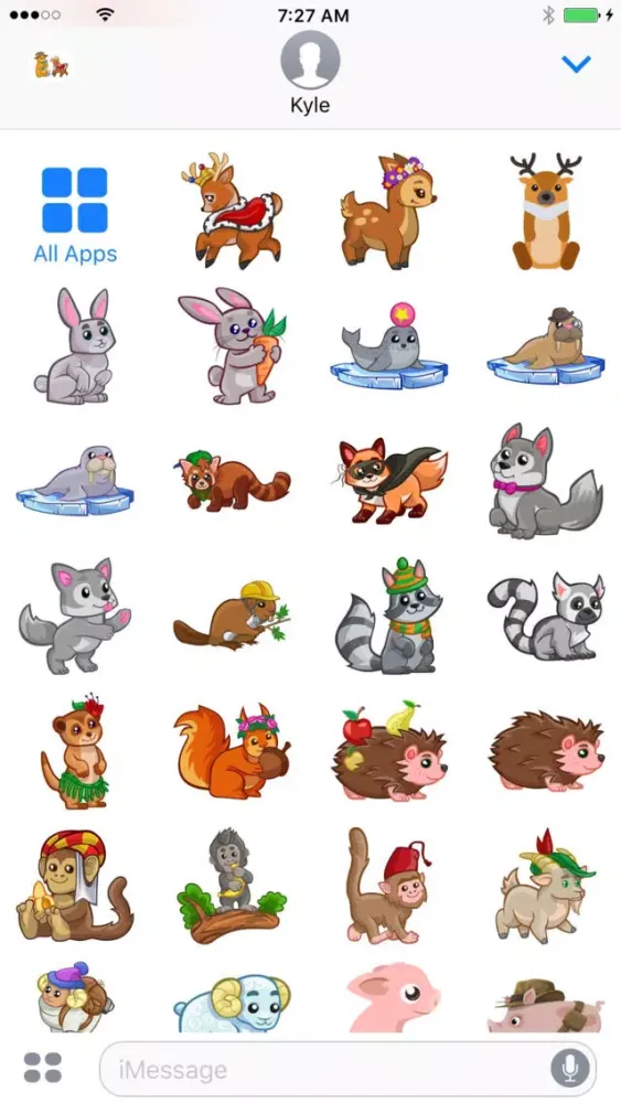 Tangkapan skrin Zoo Cuties: Cute Animal Stickers for iMessage