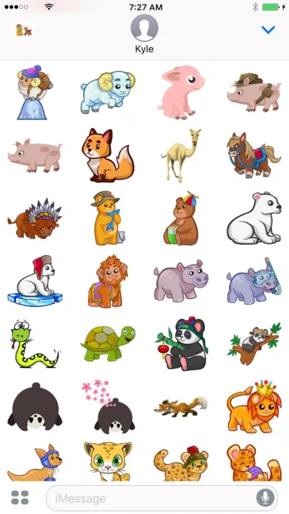 Tangkapan skrin Zoo Cuties: Cute Animal Stickers for iMessage
