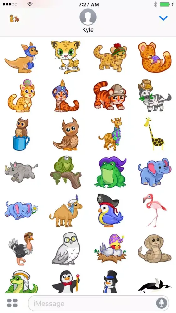 Tangkapan skrin Zoo Cuties: Cute Animal Stickers for iMessage