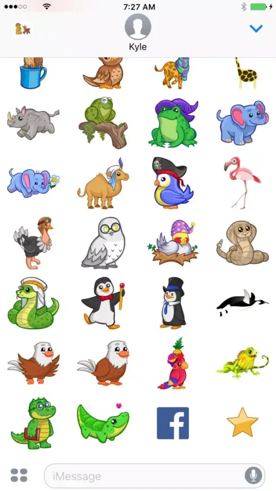 Tangkapan skrin Zoo Cuties: Cute Animal Stickers for iMessage