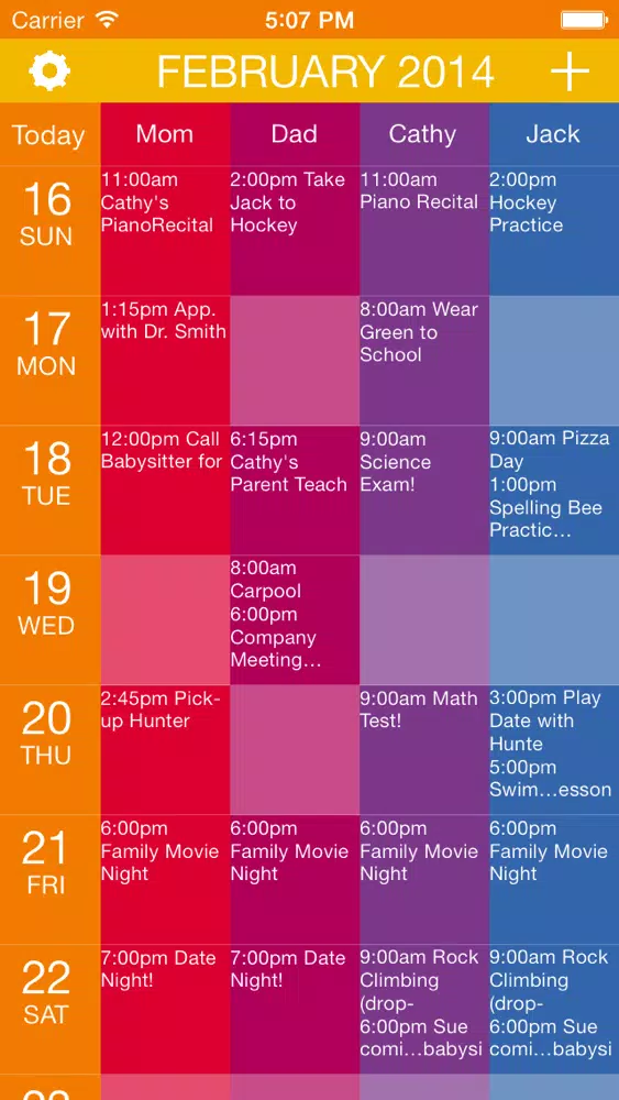 ภาพหน้าจอของ Calendar All - Organize family schedule like a wall calendar, use as task manager, event planning tool, family activity planner, all in multiple calendars from one place.