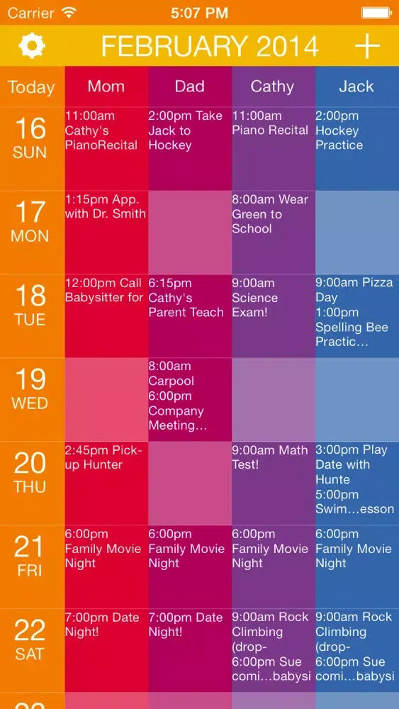 Calendar All - Organize family schedule like a wall calendar, use as task manager, event planning tool, family activity planner, all in multiple calendars from one place. স্ক্রিনশট