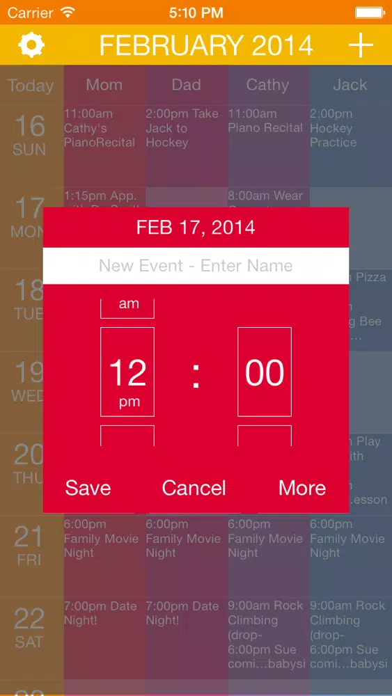 ภาพหน้าจอของ Calendar All - Organize family schedule like a wall calendar, use as task manager, event planning tool, family activity planner, all in multiple calendars from one place.