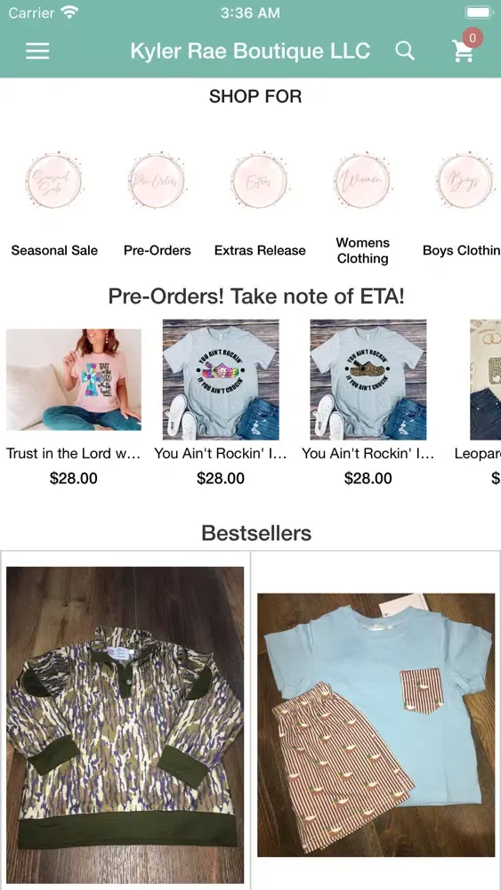 Capturas de tela do Kyler Rae Boutique LLC