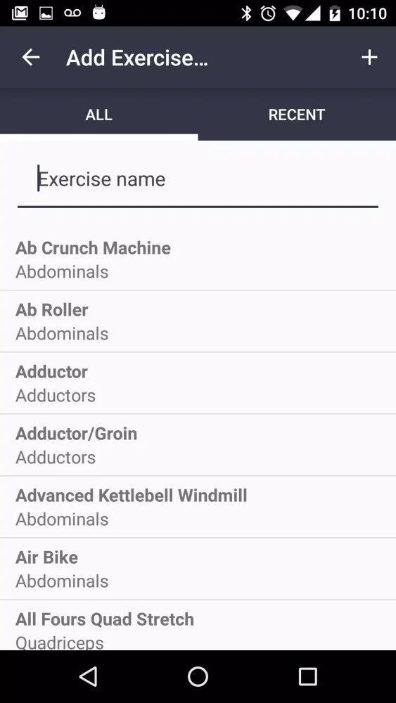 Tangkapan skrin Lift Tracker Weightlifting Log