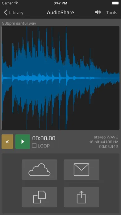 Capturas de tela do AudioShare