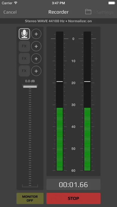 Capturas de tela do AudioShare