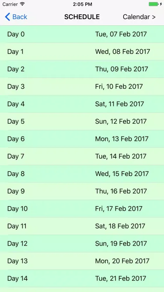 Zrzuty ekranu Date Calculator for Clinical Trials
