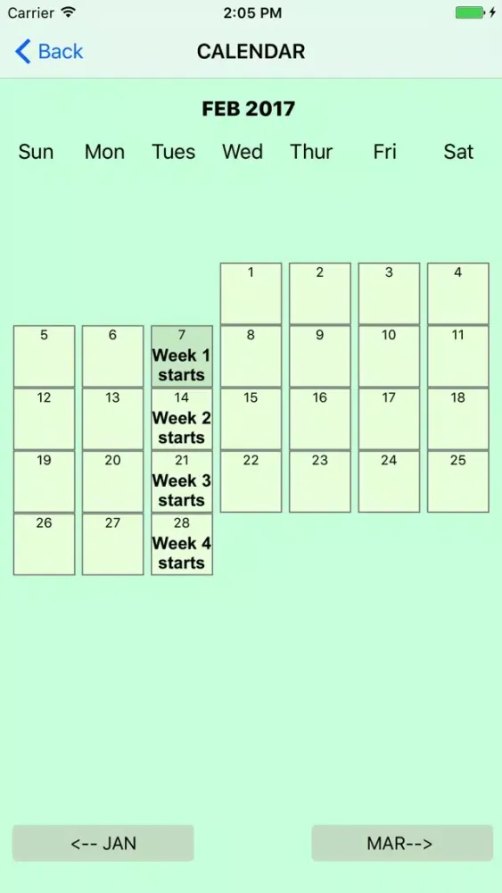 Zrzuty ekranu Date Calculator for Clinical Trials