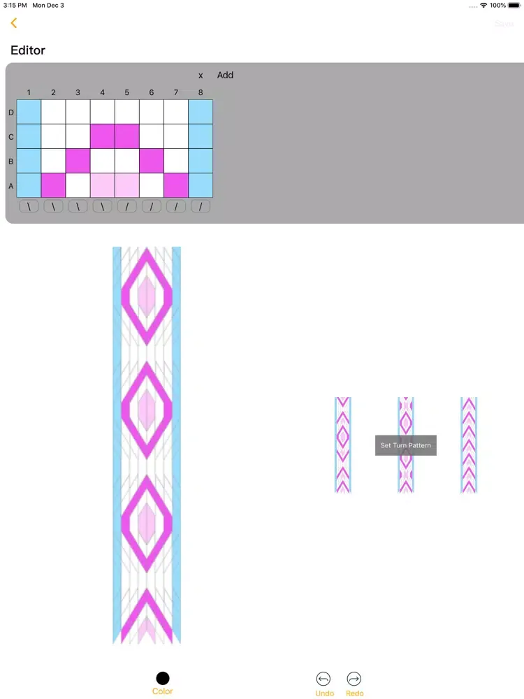 Tablet Weaving Designer iPad  Screenshots
