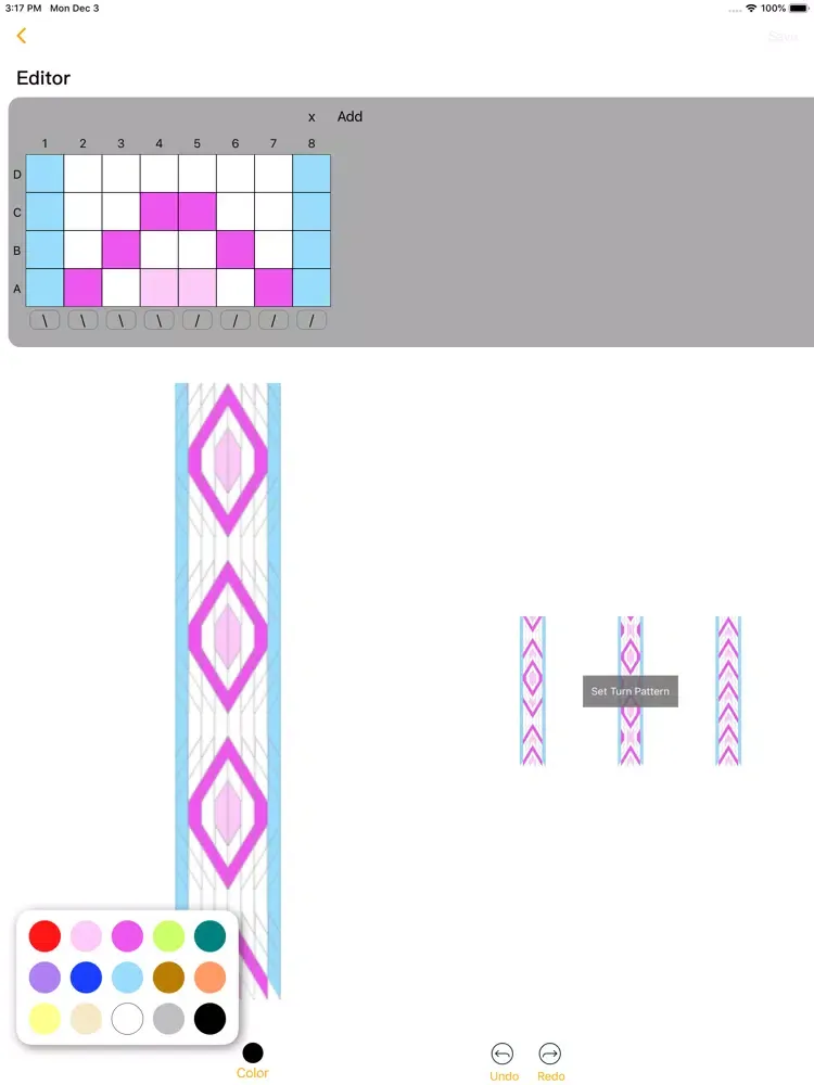 Tablet Weaving Designer iPad  Screenshots