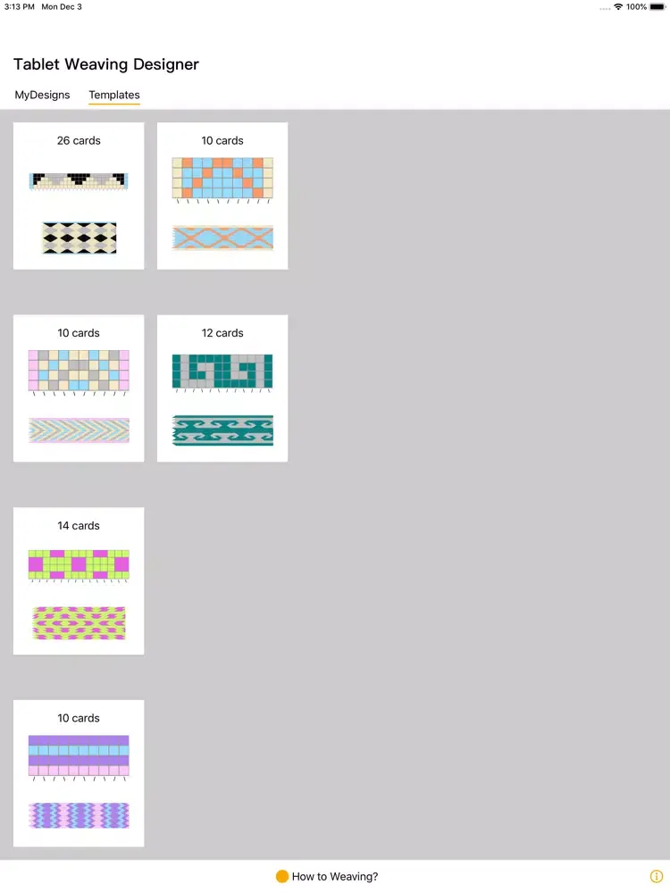 Tablet Weaving Designer iPad  Screenshots
