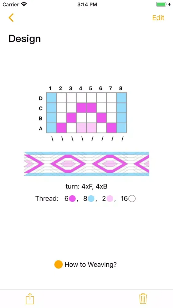 Tablet Weaving Designer Screenshots