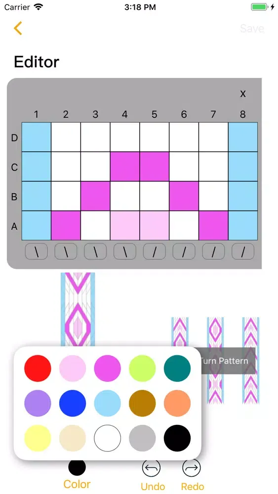 Tablet Weaving Designer Screenshots