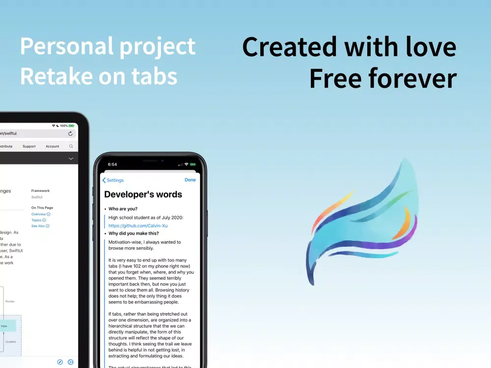 ภาพหน้าจอของ Flow - Experimental Browser iPad 