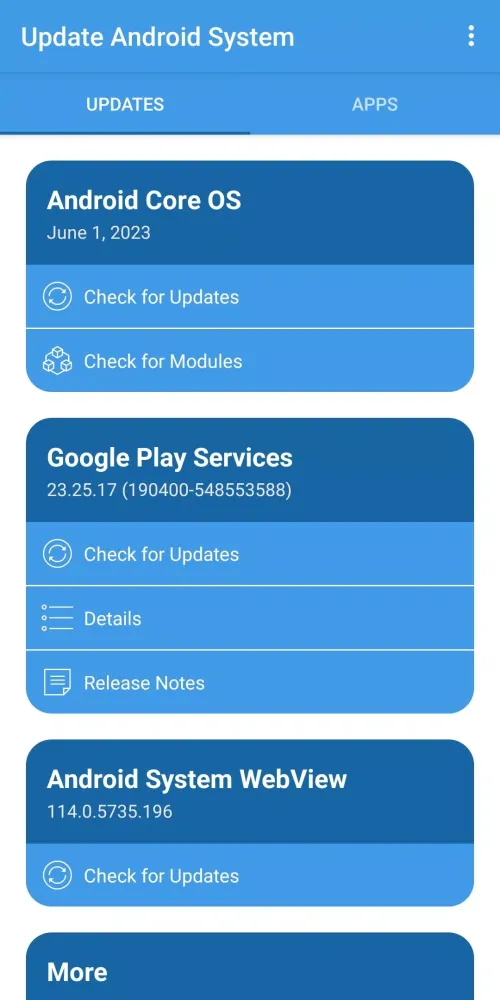 Capturas de pantalla de Update Android System