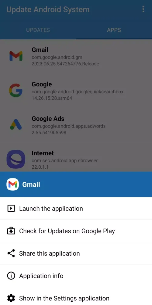 Capturas de pantalla de Update Android System