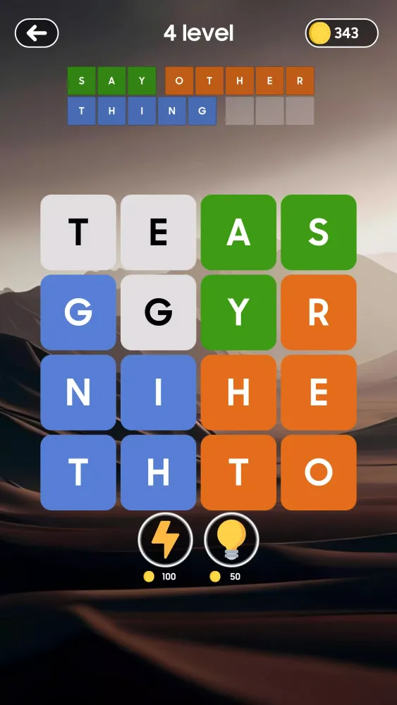 Ảnh chụp màn hình của Fillwords - Crossword game