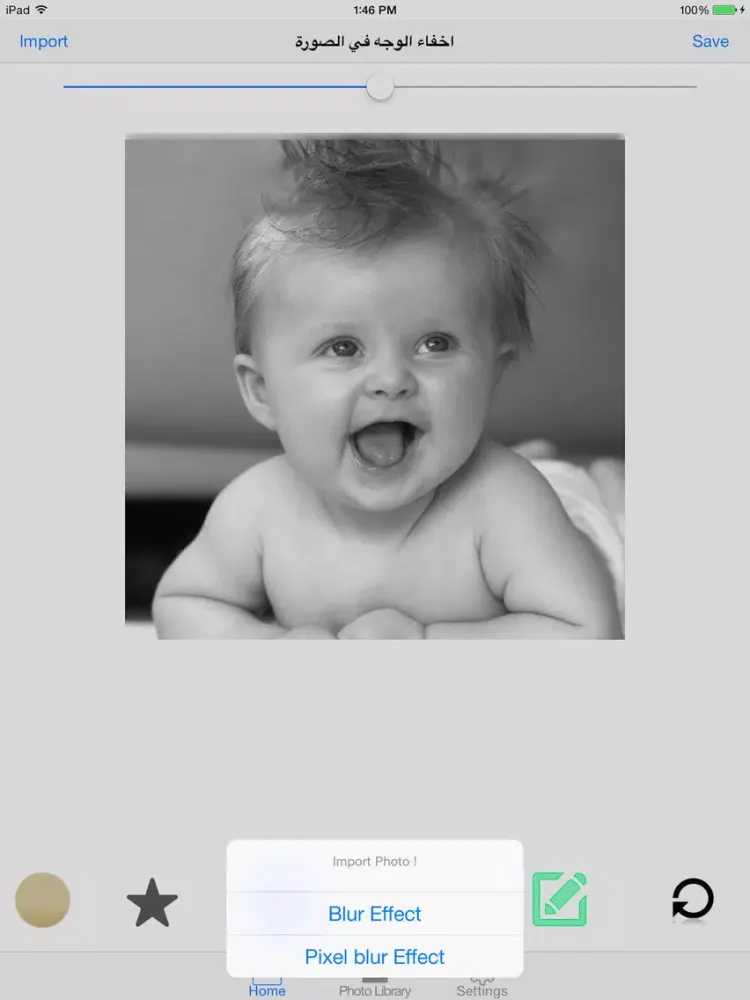 اخفاء الوجه في الصورة iPad 應用截圖