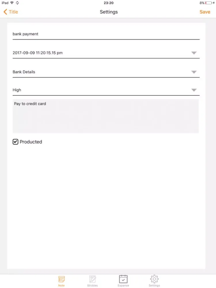 Screenshot di قفل الملاحظات iPad 