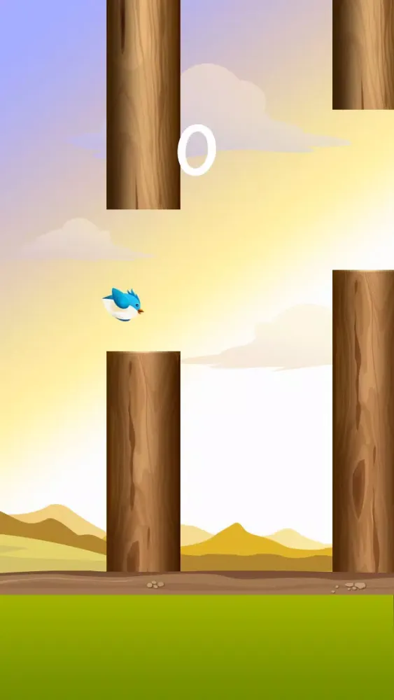 Screenshot di Brave Bird--The flappy adventure of a flying birdie-play with your friends on Facebook&Tweete