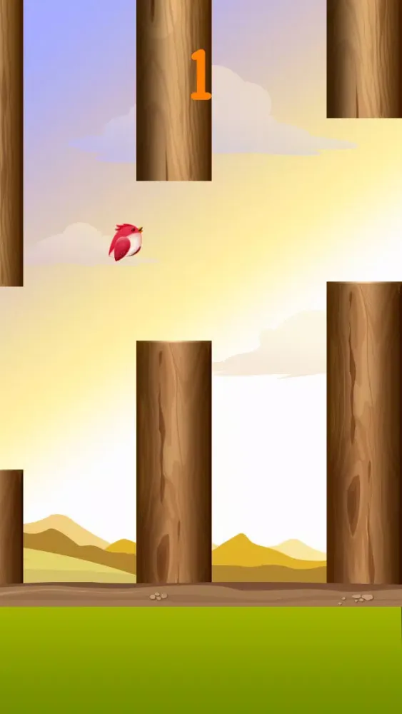Screenshot di Brave Bird--The flappy adventure of a flying birdie-play with your friends on Facebook&Tweete
