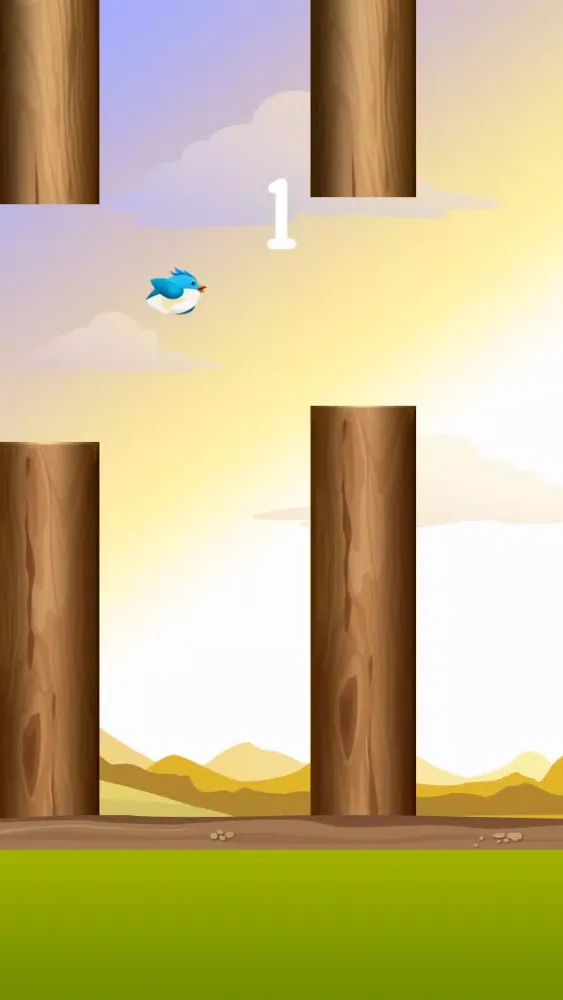 Screenshot di Brave Bird--The flappy adventure of a flying birdie-play with your friends on Facebook&Tweete