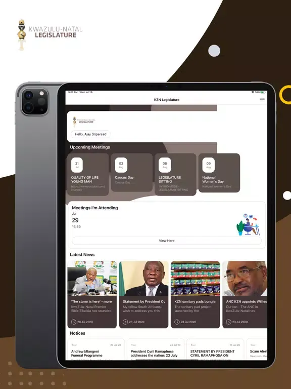 KwaZulu-Natal Legislature iPad  스크린샷
