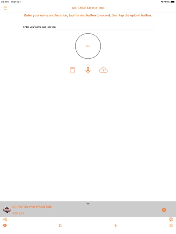 Zrzuty ekranu 104.1 ZION iPad 